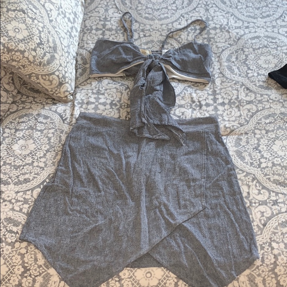 Grey/blue outfit set